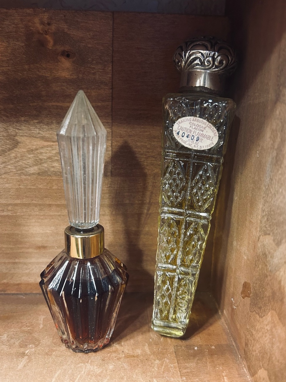 Vintage Glass Perfume Bottle Set vanity decor